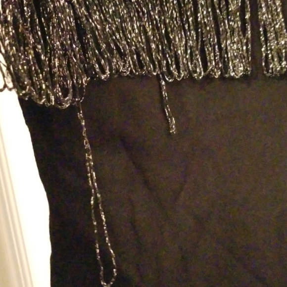 I.N.C.BLACK Metallic Fringe Trim Crewneck - Picture 6 of 6